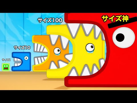 ブロックを食べてデカくなるゲームで天才になった【 Level Eaten 】