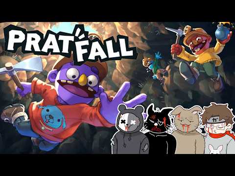 【4人実況】あまりに鬼畜な大事故だらけの穴掘りゲーム『Pratfall』