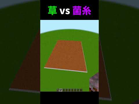 草ブロック vs 菌糸 #マイクラ #マインクラフト #まいくら #minecraft #ゲーム