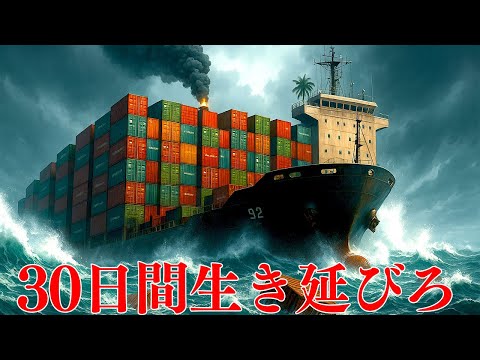 難破した巨大なコンテナ船で30日間生き延びるゲーム【30 Days on Ship】